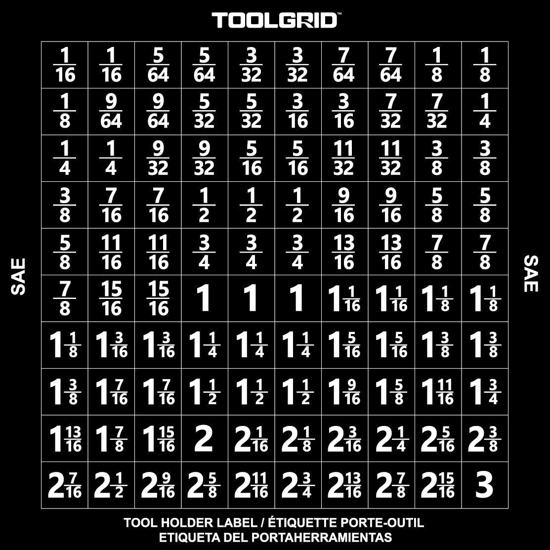 3-Row Magnetic Socket Holder with Toolgrid Identification Labels for Easy Tool Organization - Shopthatapp.ca