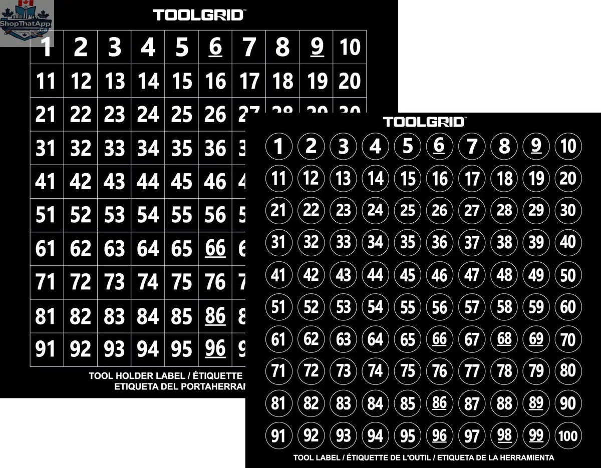 3-Row Magnetic Socket Holder with Toolgrid Identification Labels for Easy Tool Organization - Shopthatapp.ca