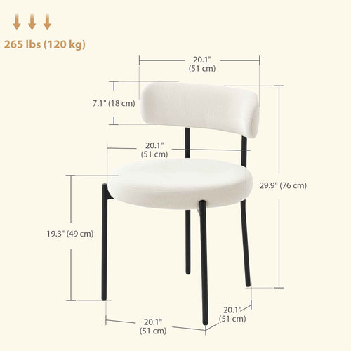 Avery 4 Pieces Modern Dining Chairs with Corduroy Upholstery-Beige