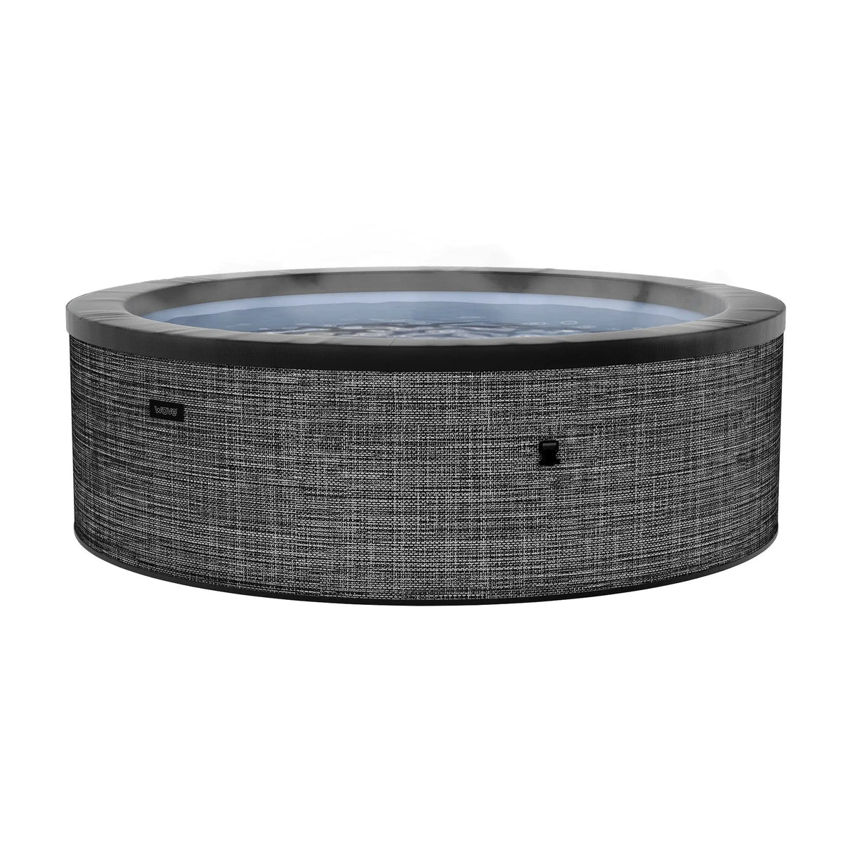 Round Zoppinh Wave Tahoe 4-6 person eco foam hot tub with built-in heater, featuring comfortable seating and durable design.
