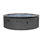 Round Zoppinh Wave Tahoe 4-6 person eco foam hot tub with built-in heater, featuring comfortable seating and durable design.