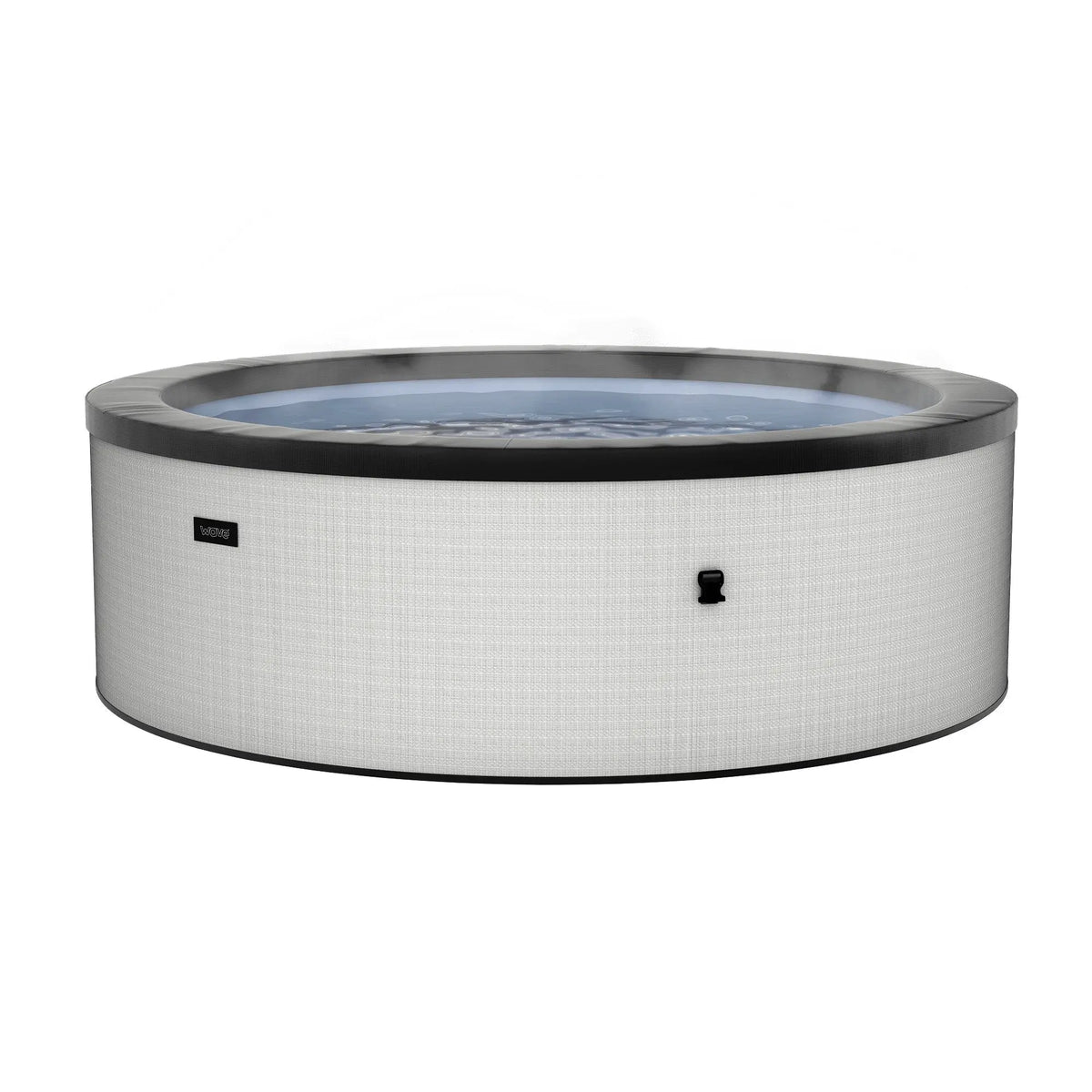 Zoppinh Wave Tahoe 4-6 person eco foam hot tub with round shape, graphite exterior, built-in heater, ideal for relaxing spa moments.
