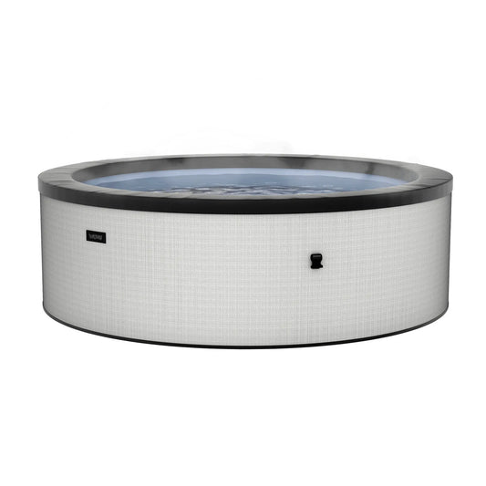 Zoppinh Wave Tahoe 4-6 person eco foam hot tub with round shape, graphite exterior, built-in heater, ideal for relaxing spa moments.