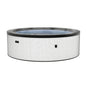 Round Zoppinh Wave Tahoe 4-6 person eco foam hot tub with built-in heater, pebble finish, and spacious seating.