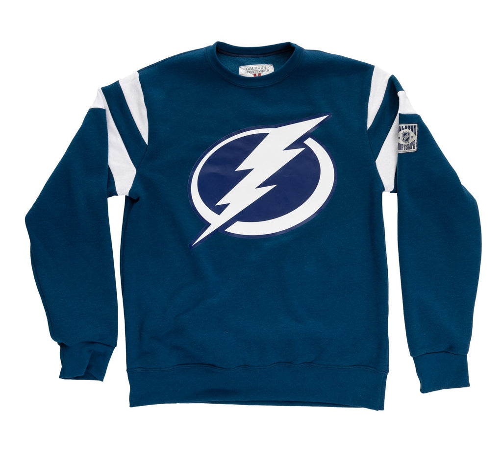 Tampa Bay Lightning Varsity Retro Style Crewneck Sweatshirt - Shopthatapp.ca