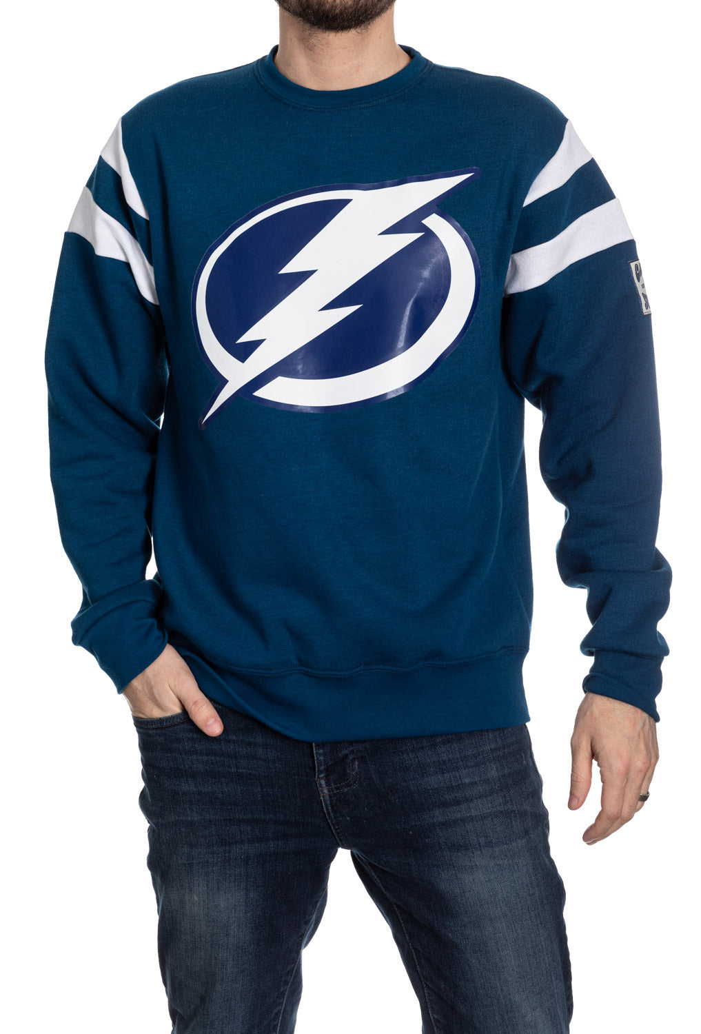 Tampa Bay Lightning Varsity Retro Style Crewneck Sweatshirt - Shopthatapp.ca