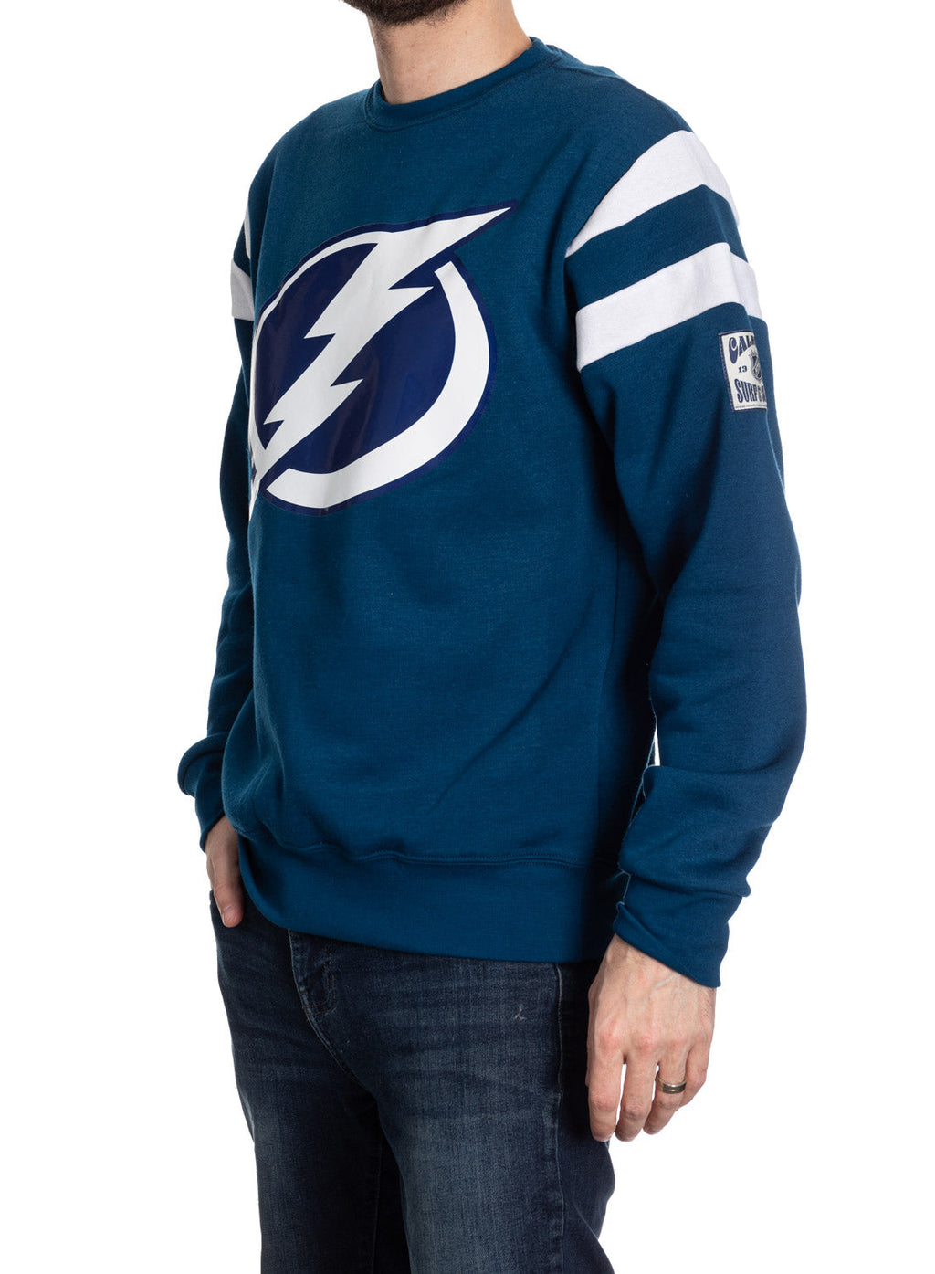 Tampa Bay Lightning Varsity Retro Style Crewneck Sweatshirt - Shopthatapp.ca