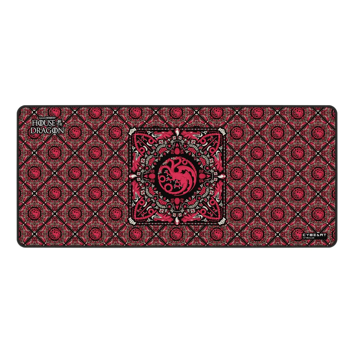 Cyberart House Targaryen mouse pad featuring the Targaryen dragon emblem for gaming and computer use.