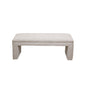 Hygge Design House Tera large dining bench with wooden legs and upholstered seat, ideal for modern dining rooms.