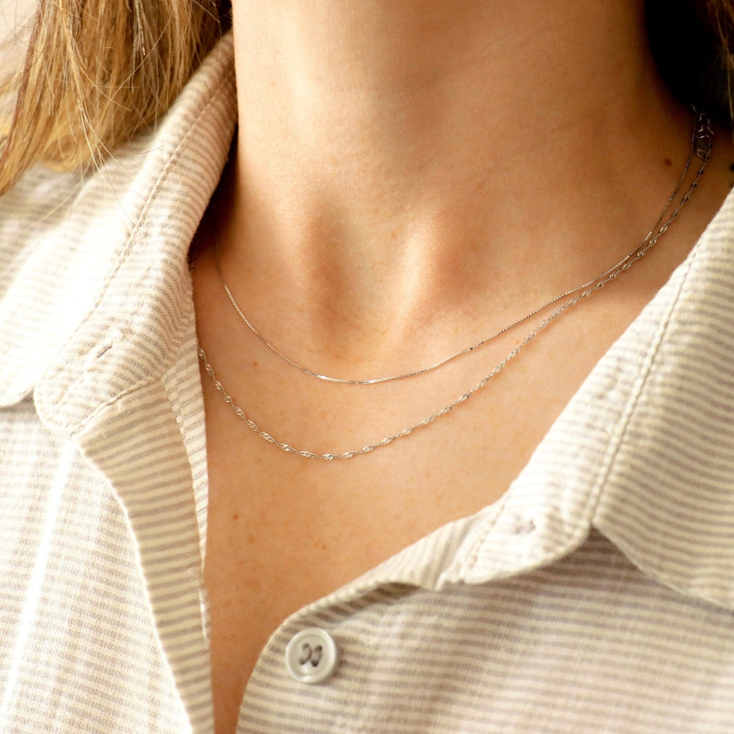 Chaîne Singapor - Argent - Www.Shopthatapp.ca