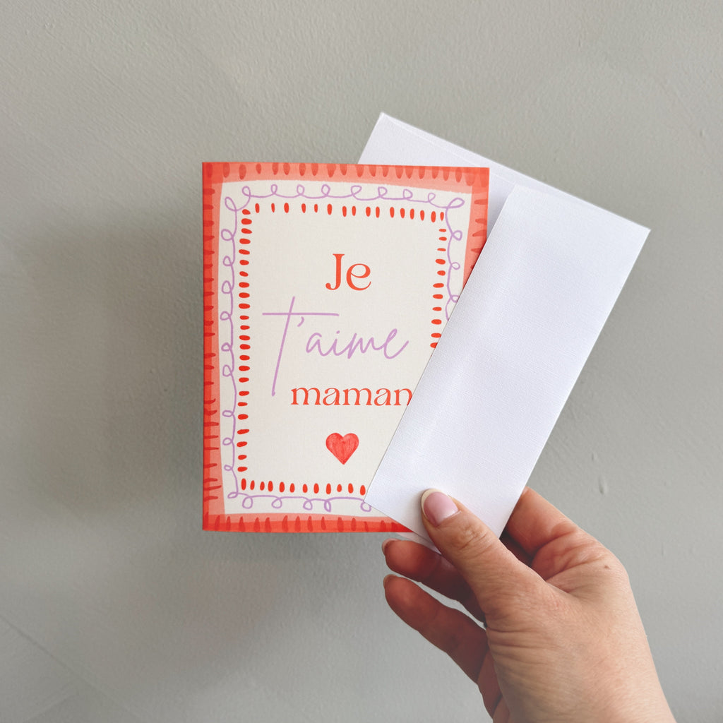 Carte de souhait - Je t'aime Maman - Www.Shopthatapp.ca