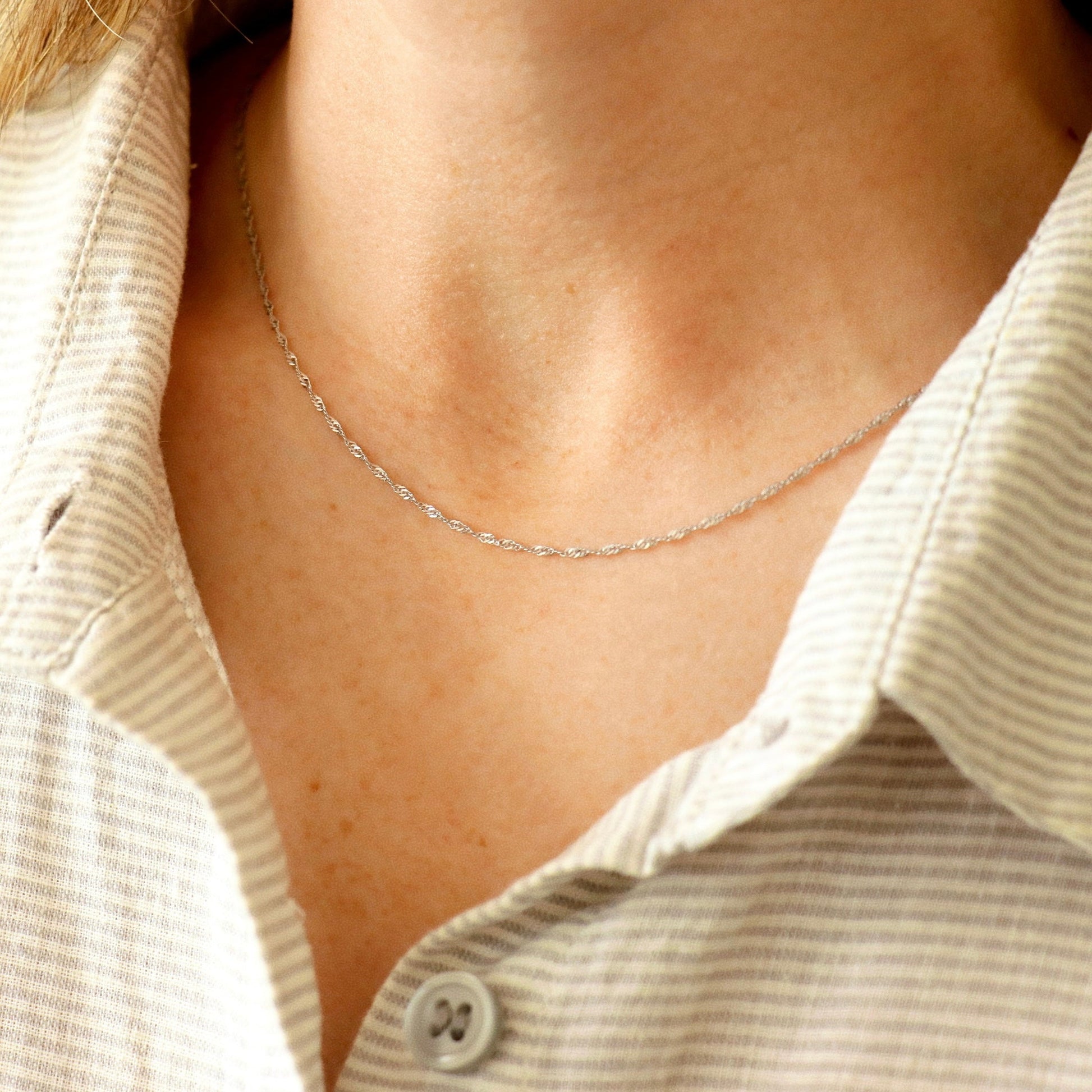 Chaîne Singapor - Argent - Www.Shopthatapp.ca