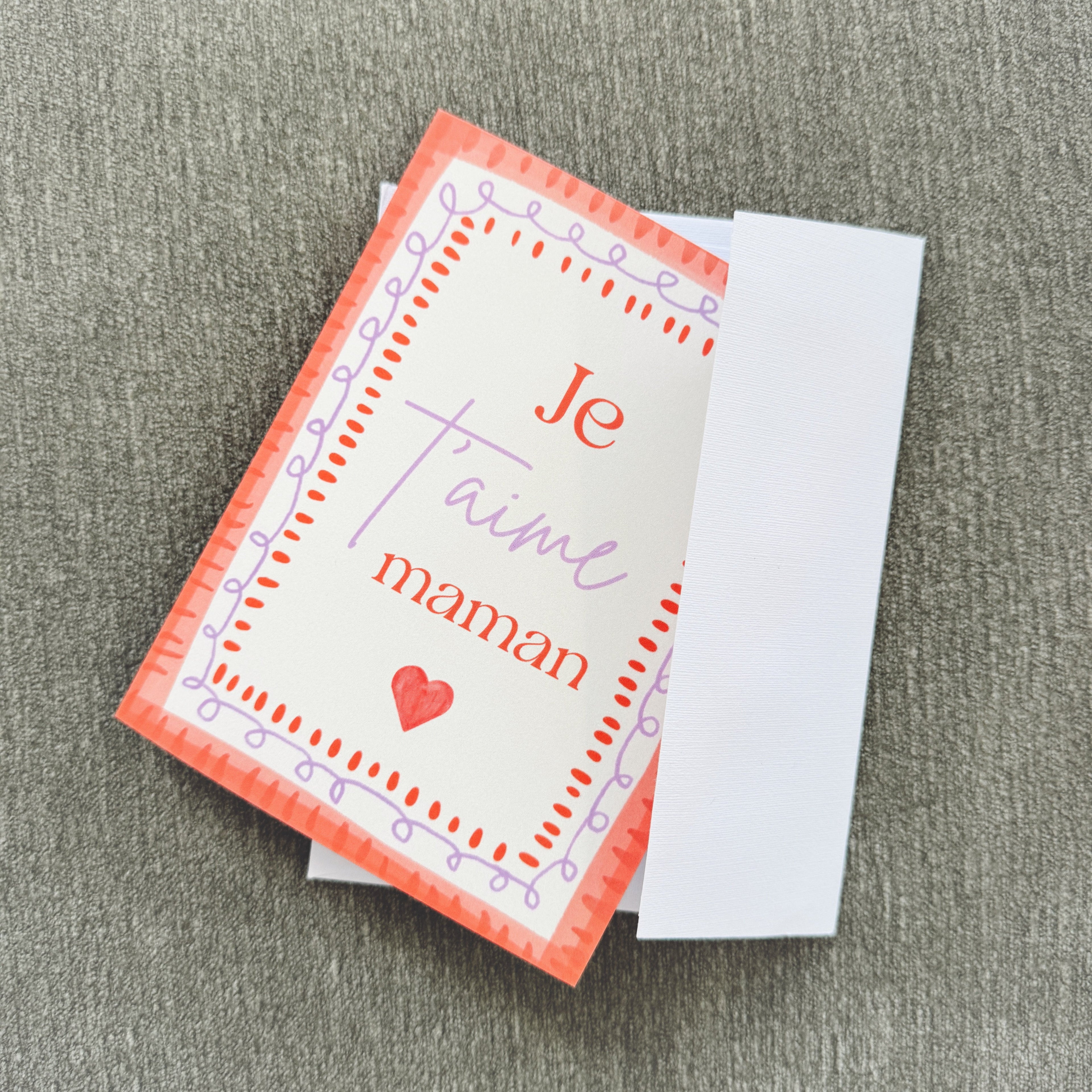Carte de souhait - Je t'aime Maman - Www.Shopthatapp.ca