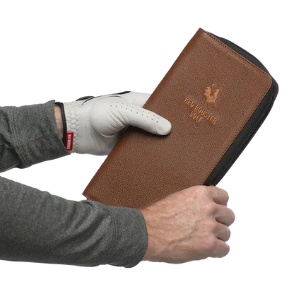 Red Rooster Golf Canada The Cockpit glove case for enhanced driving experience, compact and stylish golf accessory.