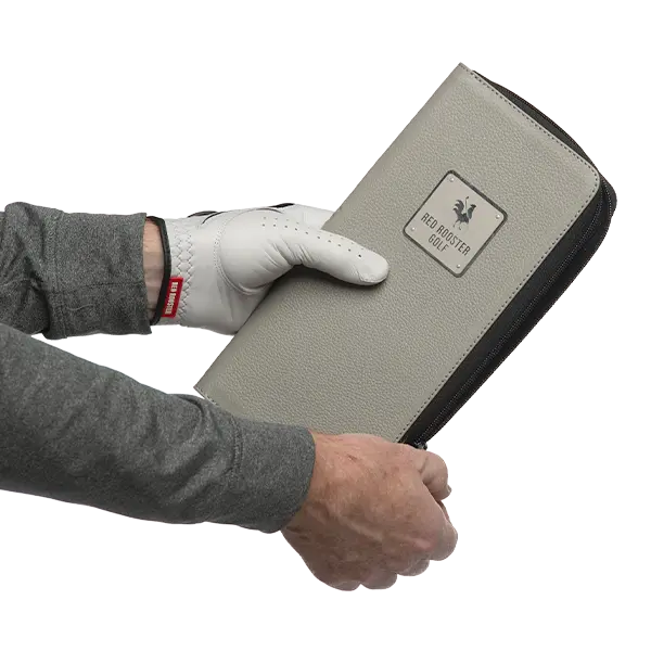 Red Rooster Golf Canada Cockpit glove case with sleek design, perfect for enhanced driving experience and easy access during golf.