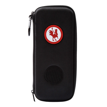 Black glove compartment case by Red Rooster Golf Inc., a premium car storage solution for organized glove storage.