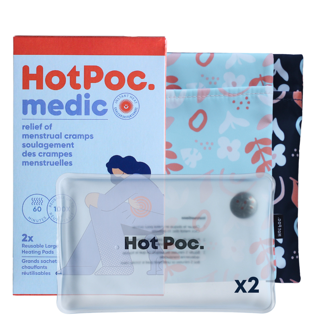 2-Pack Eco Reusable Heat Pack Hot Poc medic – Natural Heat Therapy for Cramps & Menstrual Relief - Www.Shopthatapp.ca