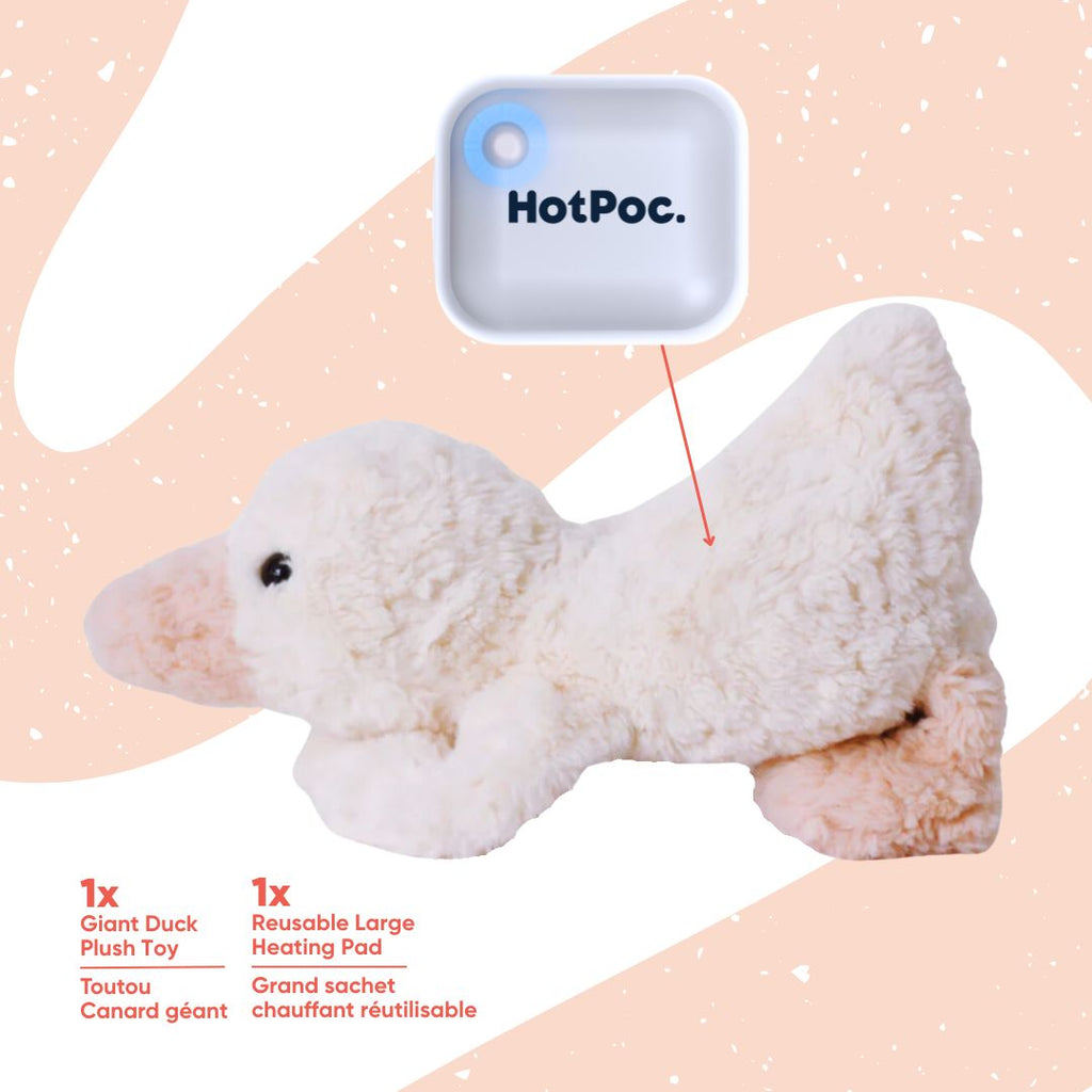 Thermy Buddy™ – Cozy Heated Plush Toy – Giant Squashed Duck - Www.Shopthatapp.ca