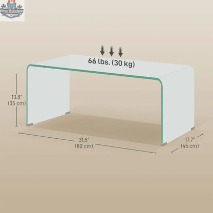 Sage modern glass coffee table with safe rounded edges, sleek design, and sturdy metal frame from SLOTH Nation furniture collection.