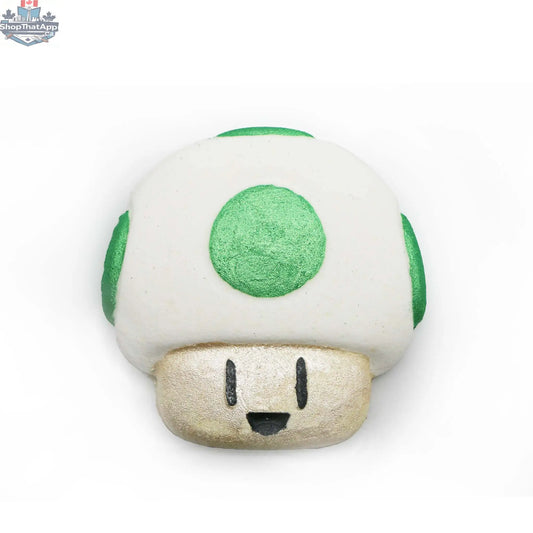 Mystic Shroom Mushroom Bath Bomb by The Bomb Bar Canada, green-colored bath bomb designed for enhanced wellness and relaxation.