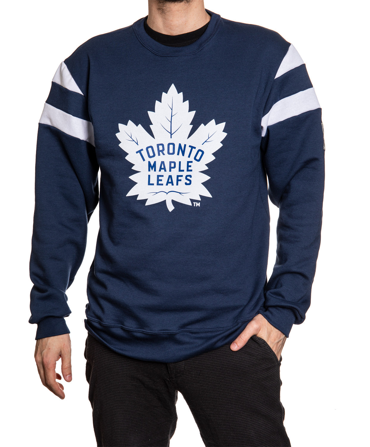 Toronto Maple Leafs Varsity Retro Style Crewneck Sweatshirt - Shopthatapp.ca