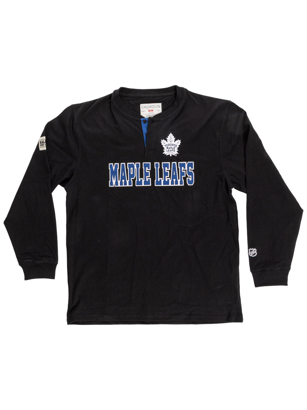 Toronto Maple Leafs Long Sleeve Henley Blackout Edition - Shopthatapp.ca
