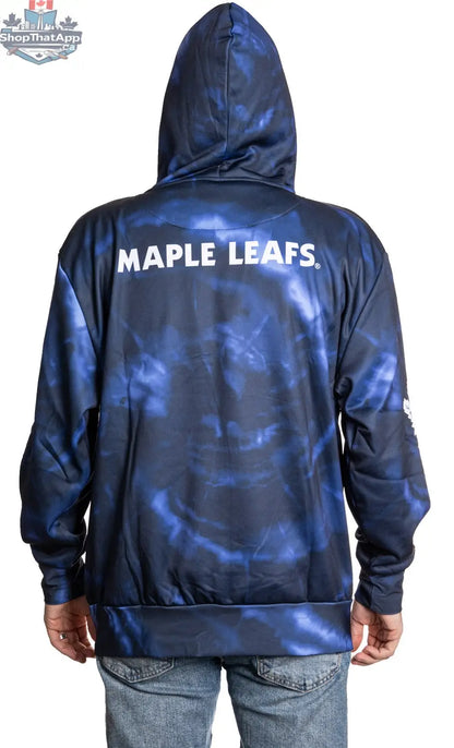 Toronto Maple Leafs hoodie by Calhoun Surf N' Skate featuring a vibrant sublimation design on the back.