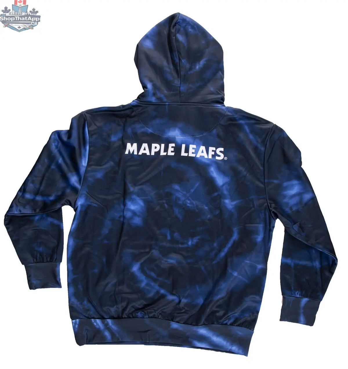 Toronto Maple Leafs hoodie by Calhoun Surf N' Skate featuring a vibrant sublimation design on a comfortable hoodie.