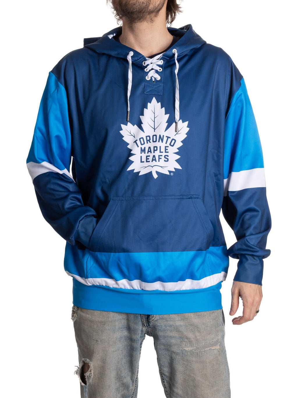 Toronto Maple Leafs Hockey Lace Hoodie - Shopthatapp.ca