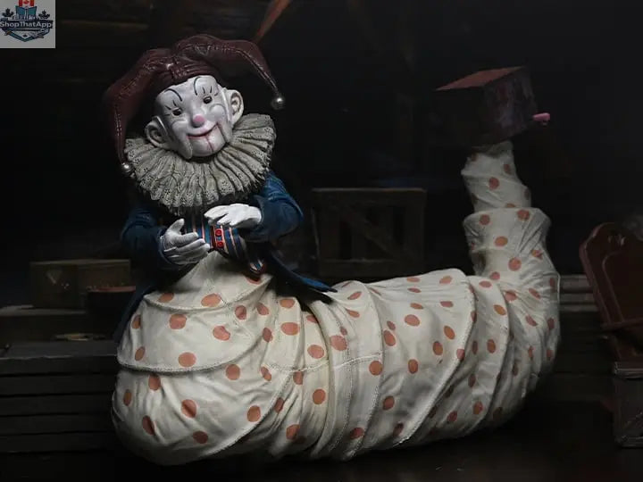 Toy Snowman Krampus Der Klown Deluxe figurine from 2015, detailed collectible action figure with festive and creepy clown features.