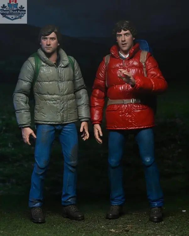 American Werewolf in London action figures featuring Jack Goodman and David Kessler, collectible Toy Snowman toy set, detailed character figures