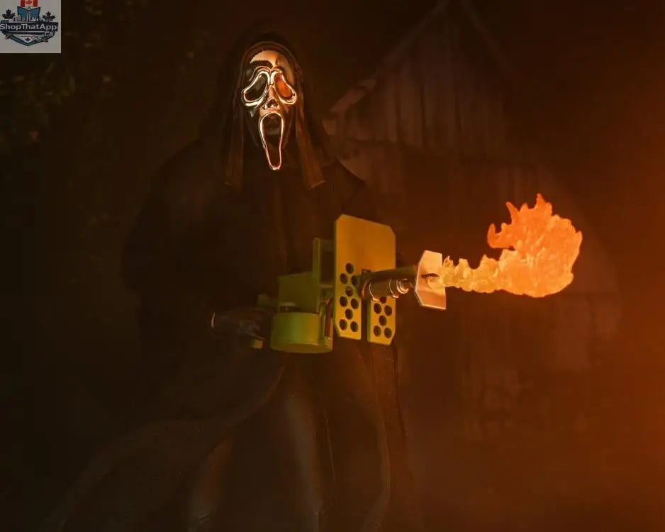 Toy Snowman Ghost Face Inferno action figure, collectible toy with detailed costume and fiery design, perfect for fans and collectors.