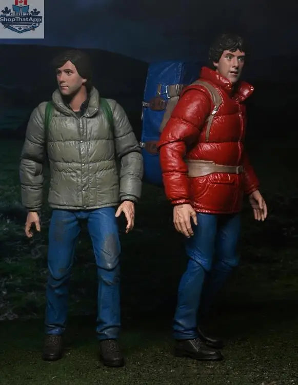 American Werewolf in London Jack Goodman and David Kessler action figures from Toy Snowman, detailed collectible toy set, two-pack.