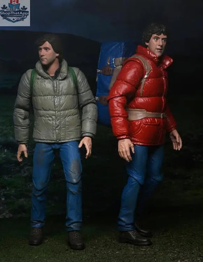 American Werewolf in London Jack Goodman and David Kessler action figures from Toy Snowman, detailed collectible toy set, two-pack.