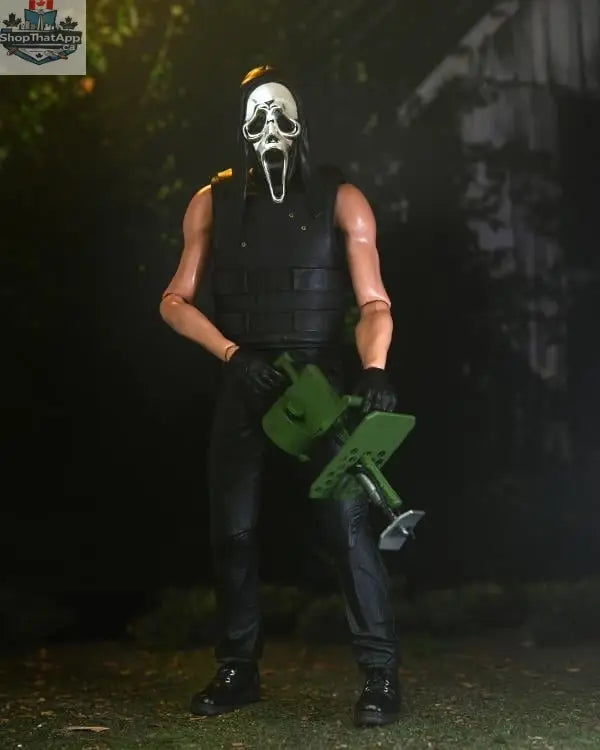 Toy Snowman Ghost Face Inferno action figure from the collector's edition, detailed collectible toy with fiery design and iconic mask.