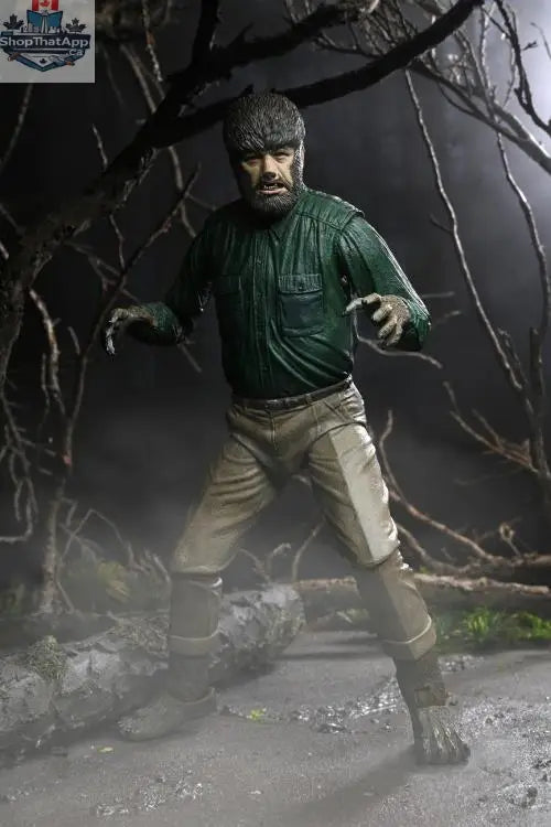 Toy Snowman Universal Monsters Wolf Man collectible action figure with detailed costume and classic monster features.