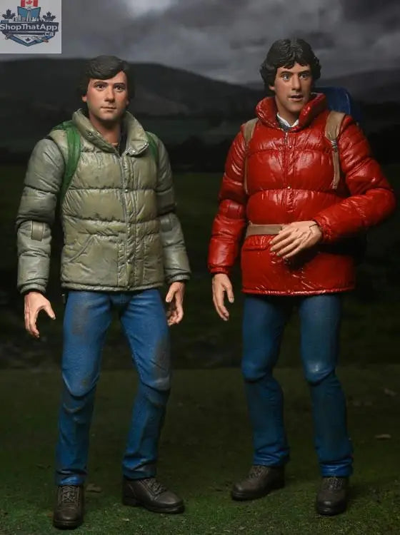 American Werewolf in London Jack Goodman and David Kessler action figures from Toy Snowman, detailed collectible toy set.