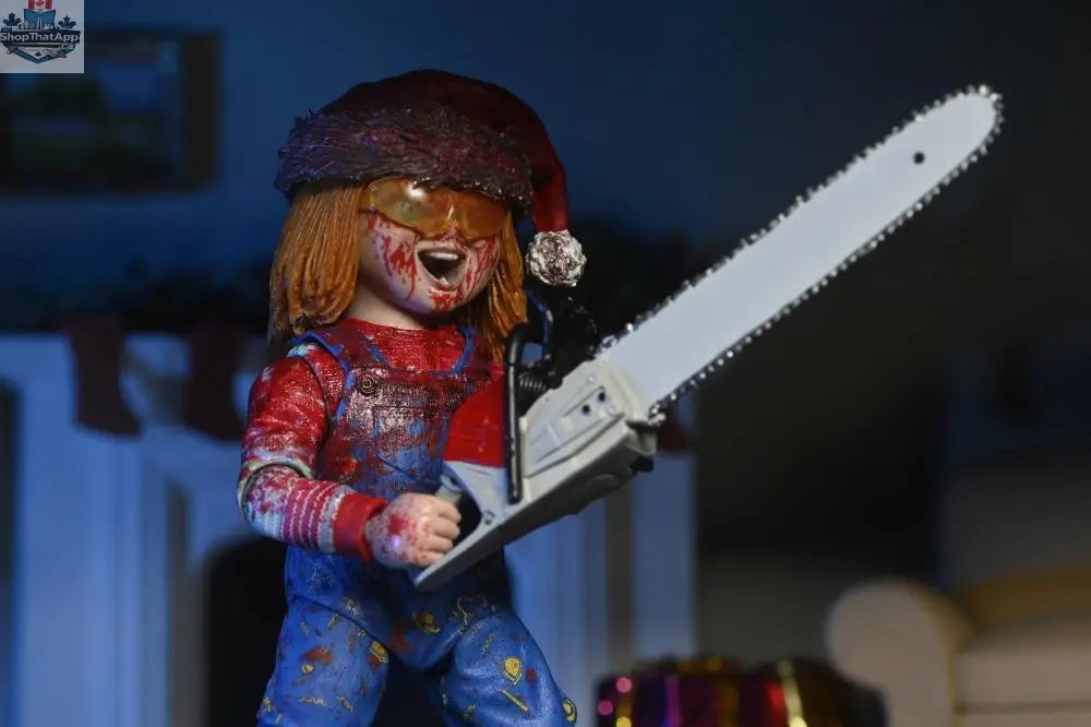Holiday Edition Chucky action figure by Toy Snowman, collectible toy with detailed features and festive holiday accessories.