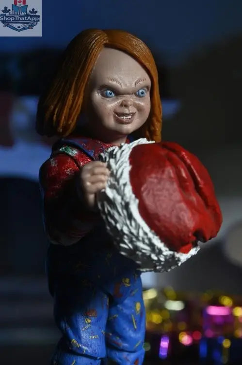 Holiday Edition Chucky action figure by Toy Snowman, collectible toy with detailed features and festive holiday accessories.
