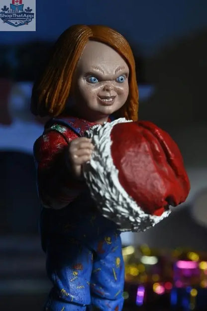 Holiday Edition Chucky action figure by Toy Snowman, collectible toy with detailed features and festive holiday accessories.