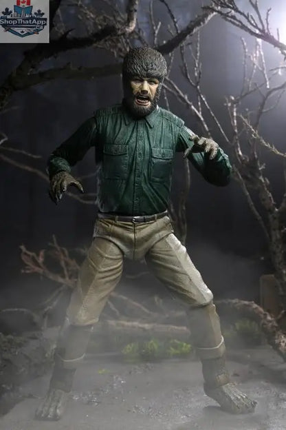 Toy Snowman Wolf Man collectible action figure from the Universal Monsters series with detailed monster costume and accessories.