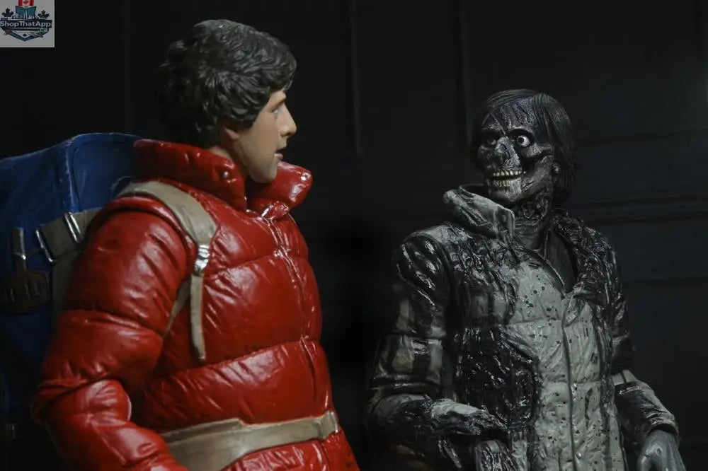 American Werewolf in London action figures of Jack Goodman and David Kessler from Toy Snowman, detailed collectible toy set.