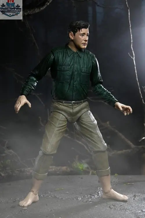 Toy Snowman Wolf Man collectible action figure from Universal Monsters series, detailed horror character toy for display or collection.
