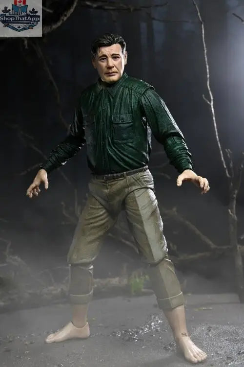 Toy Snowman Universal Monsters Wolf Man collectible action figure with detailed costume and fierce expression, ideal for horror fans.