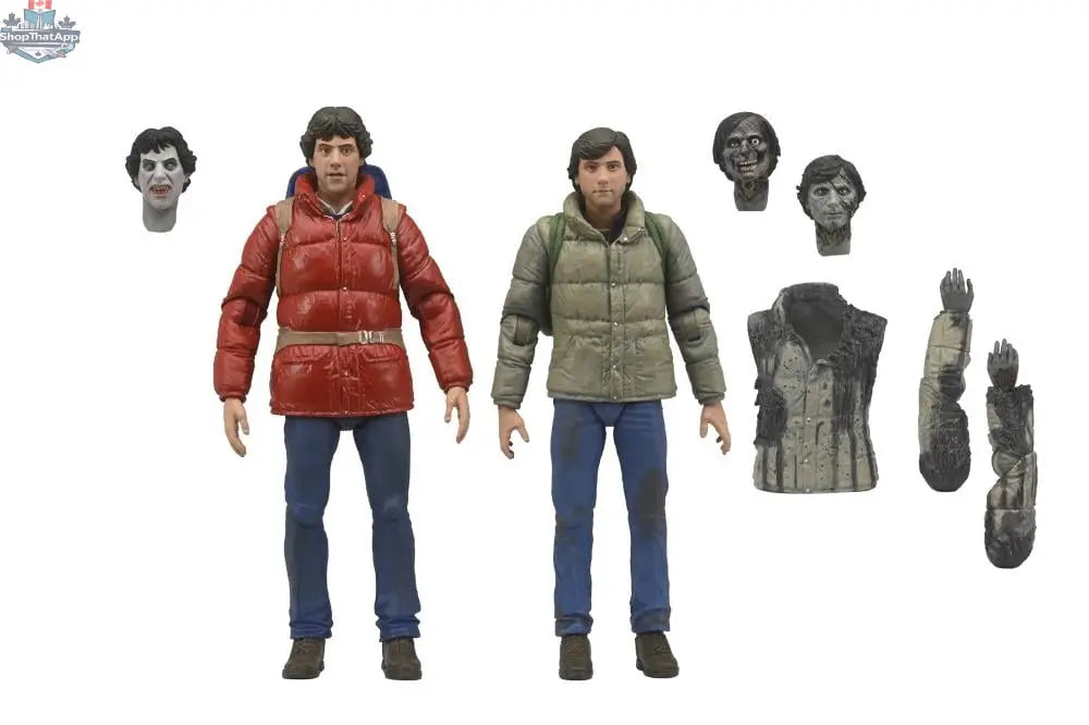 American Werewolf in London Jack Goodman and David Kessler action figures from Toy Snowman, detailed collectible toy set.
