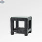 Enclover Trillium end table with a sleek tempered glass top and modern design for stylish living room decor.