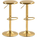 Canmore Modern Adjustable Counter/Bar Stools with Swivel-Set of 2-Gold