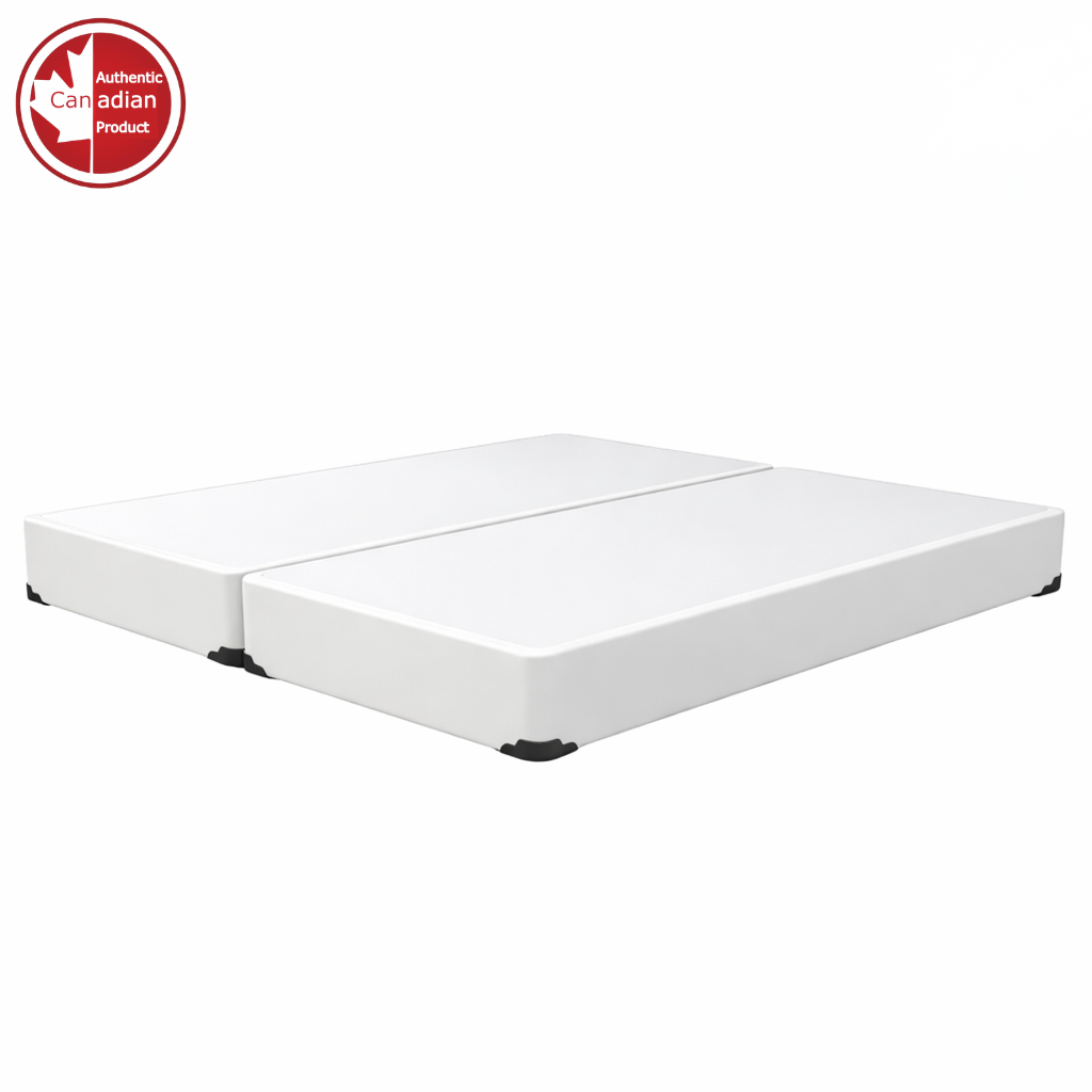 UltraFlex Premium Solid Wood Split Box Spring Mattress Foundation 7" Standard - Twin, Double, Queen, King | Premium Heavy Duty Mattress Base, No Assembly Required, Compatible with All Mattress Types- Made in Canada - Shopthatapp.ca
