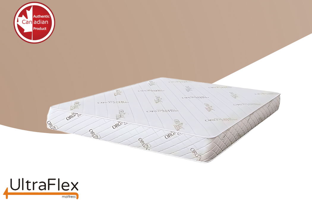 UltraFlex® EcoZen- Medium Firm Reversible, CertiPUR-US® Certified Foam, Organic Bamboo Cover, Pressure Releiving, Cooling Gel Infused, Eco-Friendly Mattress ( Made In Canada ) - Shopthatapp.ca