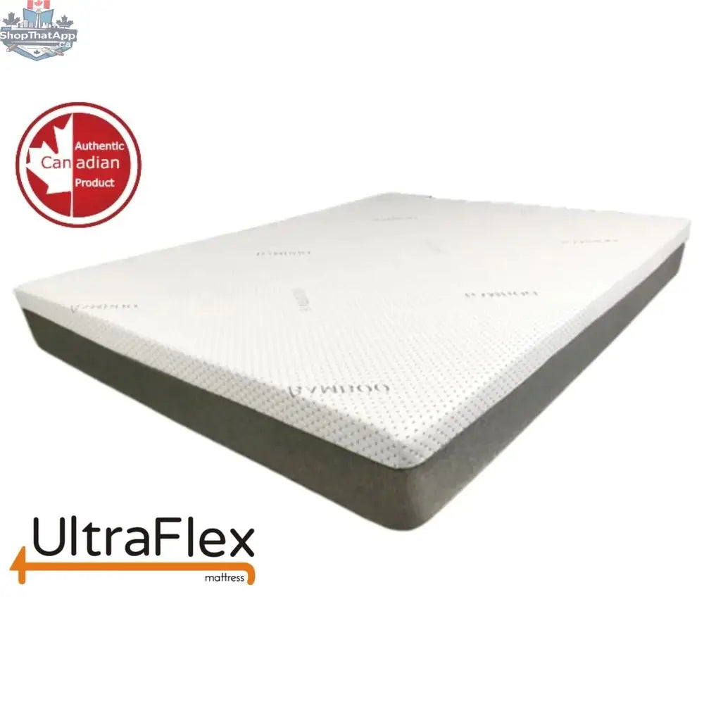 UltraFlex® DREAMER gel memory foam mattress with cooling comfort, eco-friendly materials, 8-inch thickness, made in Canada.